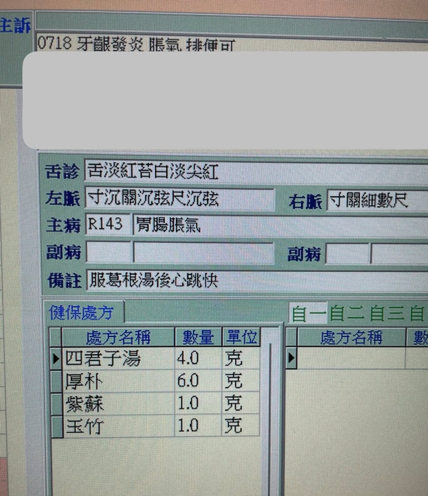 【胃腸脹氣】四君子湯加減・原貼文圖片 1